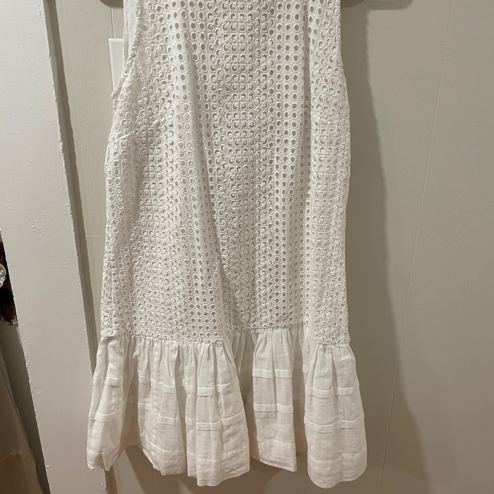 White Eyelet Sleeveless Dress